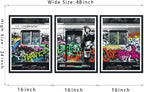 Novatique Banksy Wall Art Street Graffiti Canvas Wall Art Abstract Cool Painting Art Print for Living Room Bedroom,16" x 24" x 3pcs