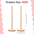 2 Pcs Scrunchie Holder Stand Hair Tie Organizer Vertical 15-20 Scrunchies Hairs Accessories Organizer Display Scrunchy Wood Hair Tie Holder Storage for Women Bathroom Bedroom Decor