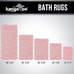 KANGAROO Bathroom Rugs, Chenille Soft Absorbent Bath Rug, Shaggy Shower Mat, Quick Dry Machine Wash Bathmat, Plush Carpet Mats for Tub, Bathtub and Room Home Decor Accessories, 24x17, Light Pink