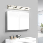 OKELI 4 Lights Bathroom Vanity Light Fixtures Brushed Nickel LED Dimmable Vanity Light Over Mirror Modern Wall Mounted Lighting Fixture, 350° Rotatable Lamp Head 32W Cold White 6000K ETL Listed