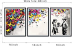 Novatique Graffiti Street Wall Art Banksy Art Wall Decor Street Paintings Artwork Butterfly Colorful Poster Graffiti Art Framed for Living Room Bedroom,16" x 24" x 3Pcs