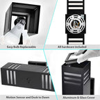 Motion Sensor Outdoor Wall Lights, Dusk to Dawn Exterior Light Fixture with 3 Modes, Waterproof Modern Dimmable Porch Light with Up Down Lighting for Patio, Garage, Front Door, Matte Black, 2Pack