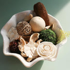 Qingbei Rina Spring Potpourri Bags,Jasmine Scented Potpourri Bowl Filler,White Decorative Dried Flowers, Home Fragrance Sachet of Petal,Vase Bathroom Decor,10oz