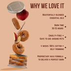 HomeWorx by SLATKIN + CO. Candle- Hot Cider Donut, 18 oz. 4-Wick Premium Scented Jar Candle - 30-55 Hours Burn Time