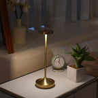 2 Pack LED Cordless Table Lamp Rechargeable，Outdoor Battery Operated Desk Lamp Touch 3 Color Dimming Portable Waterproof Night Light for Patio/Restaurant/Dining/Home (Titanium)