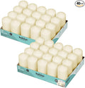 BOLSIUS Ivory Pillar Candles - 2x4 Inches - 2 Packs = Total 40 Candles - 20+ Hours - Premium European Quality - Consistent Smokeless Flame - Unscented Dripless Pillars
