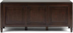 SIMPLIHOME Connaught Storage Bench - 51 inch Wide Solid Wood Trunk Bench in Dark Chestnut Brown, Traditional Bench for Entryway with Lift-Up Lid and 3 Hidden Compartments