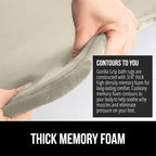 GORILLA GRIP Memory Foam Bath Rugs, Soft Absorbent Velvet Bathroom Mats, Durable Dots on Underside, Machine Washable Bathmat, Carpet Rug Room Decor for Shower Floor, 36x24 Mat, Champagne