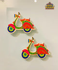 Gul Khan Scooter Acrylic Fridge Magnet | Pack of 1 | Premium Blue Motorcycle Souvenir | Traditional Pakistani Truck Art Style | Unique Kitchen Decor & Gift