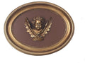 S-MANTIS Vintage Wall Sculpture, Antique Pediment, Hallway Wall Art, Hand Painted Wall Decoration With Intricate Cherub Wings Centerpiece, Gallery, Unique Gift (Antique Gold- Cherub)