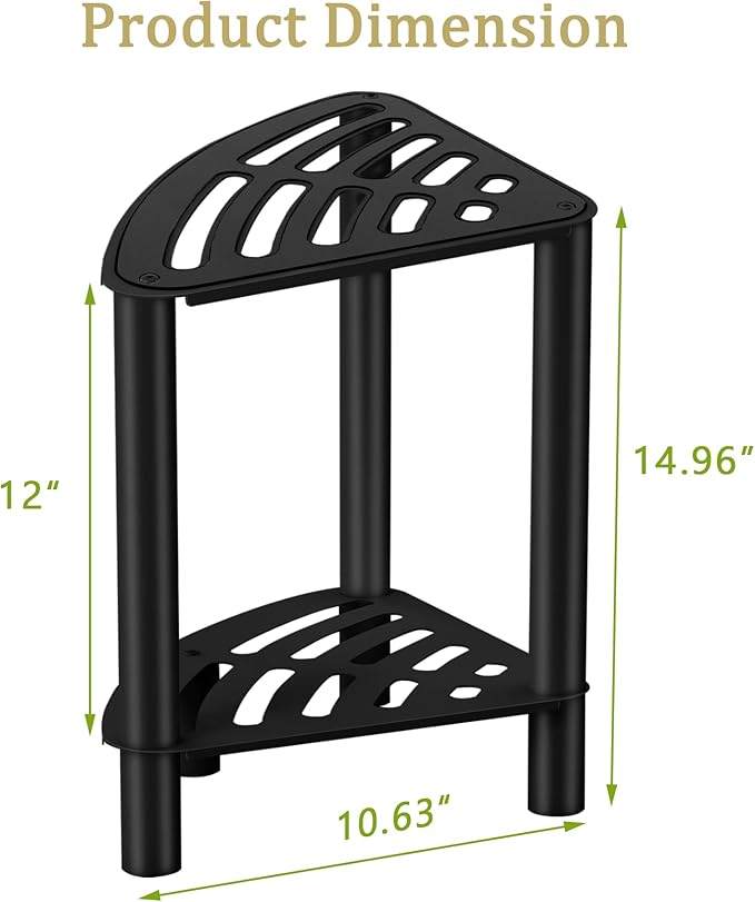Stainless Steel Shower Stool, Shower Stool for Inside Shower,Corner Shower Bench for Shaving Legs，Shower Foot Rest for Small Bathroom, Matte Black Shower Seat