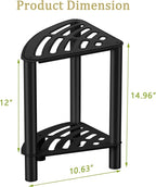 Stainless Steel Shower Stool, Shower Stool for Inside Shower,Corner Shower Bench for Shaving Legs，Shower Foot Rest for Small Bathroom, Matte Black Shower Seat
