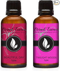 Eternal Essence Oils 2 Pack 30ml Premium Fragrance Oil - Beautiful Day Type & Twilight Woods Type - for Candle, Soap Making, Aromatherapy, Diffusers, Home Care, & Humidifiers