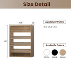 ROOMTEC 25.5" Shoe Shelf Short Tower Closet Unit, Modular Closet System with Shelf, Wardrobe Organizer for Bedroom or Walk-in Closet, Wall Mounted, Customizable Clothes Storage Unit, Wood