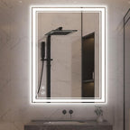 20“ x 28” LED Mirror for Bathroom LED Bathroom Mirror Anti-Fog Dimmable 3 Colors Bathroom Mirror with Lights Smart Mirror Memory Wall Mounted
