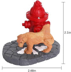 NINIPAPA Christmas Village Accessories Fire Hydrant for Christmas Village Santa's Sets Resin Figurines Puppy Statue for Santa Ornaments and Christmas Decoration