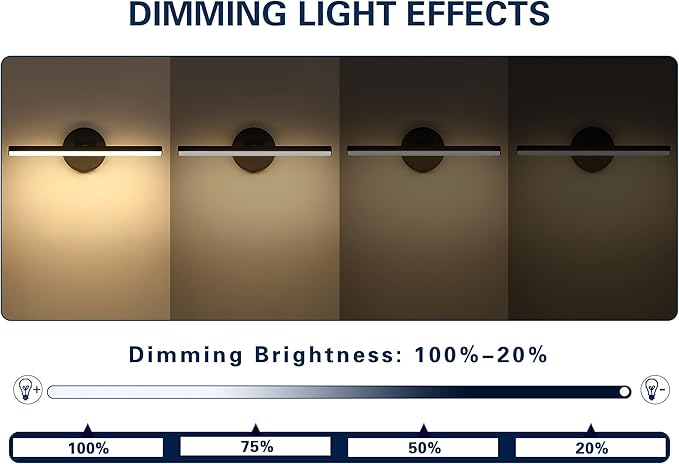 Hardwired Adjustable Lighting Matte Black Modern LED Picture Lights for Paintings 15.7'' Inch Long Swing Arm Metal Art Lights Warm White 3000K