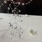 12pcs Pearl String for Wedding Centerpiece, Vase Filler and Decor for Floating Candles - Silver