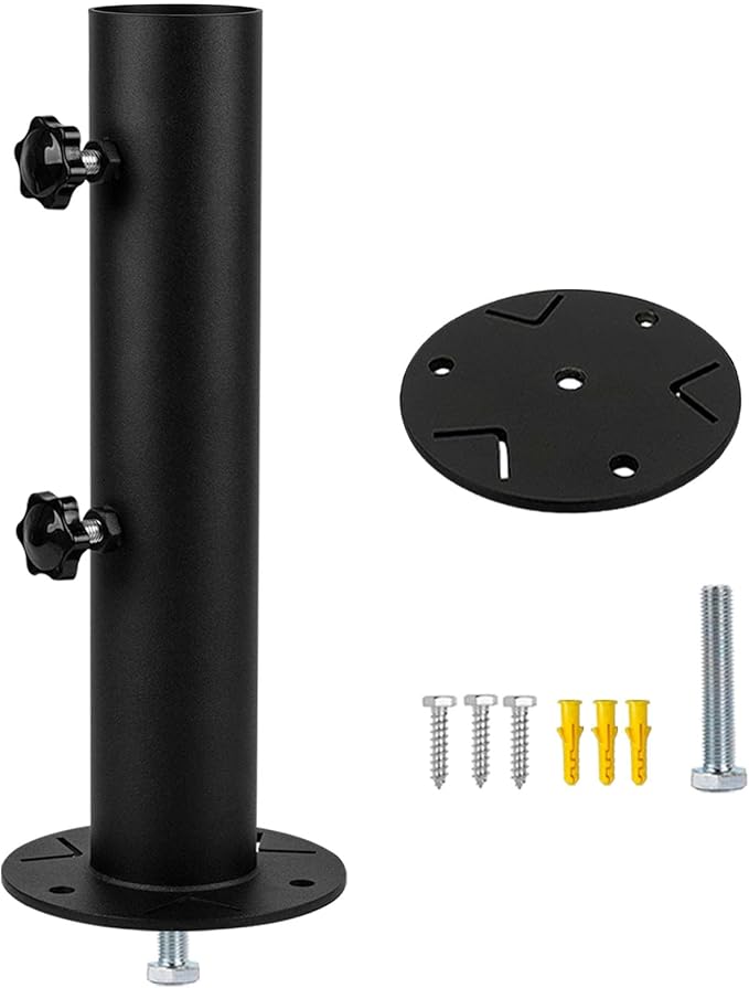Universal Granite Umbrella Stand Tube Outdoor, Stone Umbrella Tube Base, Table Umbrella Tube Bracket, DIY Metal Tube Umbrella Mount, Marble Flag Pole Stake Holder
