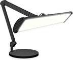 Neatfi LED Desk Lamp, 3,500 Lumens, 3 Light Modes, Dimmable, 45W, 26” Wide Shade, 540 SMD LEDs, Eye-Caring Task Lamp for Reading, Crafting, Workbench, Office (CCT with Base, Black)