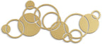 SIGNLEADER Metal Wall Art Decor Circle Shapes Minimalist Modern Abstract Wall Sculpture Hangings Home Decoration for Living Room, Bedroom, Bathroom, Kitchen, Outdoor - 36" Gold