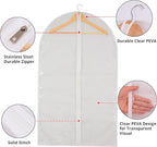 Clear Garment Bags For Hanging Clothes, 36" Women Suit Bags, Plastic Garment Bags for Closet Storage, Suit Cover Bags with Zipper for Short Coats, Jackets, Shirts 24"x36"/ 6 Pack