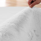 Faux Fur Rug 6x9 Plush Washable Area Rugs for Bedroom Fluffy Rabbit Fur Rug for Living Room Light Grey Rugs Teen Room Home Decor Rectangle