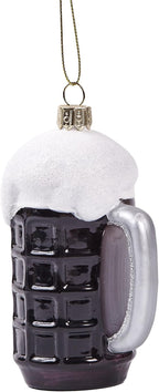 Funny Hanging Christmas Ornaments 2025 - Cheers Beer Glass Blown Cute Tree Decorations, 3D Premium Decorative Holiday Decor for Xmas Home Outdoor Window Centerpiece