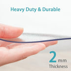 Refrigerator Mat, Clear Anti-Slip PVC Floor Protector, 2mm Thickness Scratch-Resistant Floor Mat
