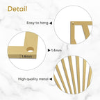 SIGNLEADER Metal Wall Art Decor Gold Shining Sun Minimalist Modern Abstract Wall Sculpture Hangings Home Decoration for Living Room, Bedroom, Bathroom, Kitchen, Outdoor - 36" Gold