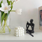 Reading Women Statue, Thinker Sculptures, Abstract Art Ornament, Modern Aesthetic Figurine Decoration, Suitable for Home Living Room Bedroom Office Shelf Table Desk Bookshelf Decor