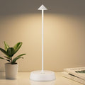 Cordless Table Lamp Rechargeable, Battery Operated 6000mAh Desk Lamp Touch Dimmable Lamp Outdoor Waterproof Portable Wireless Table Light, Small Table Lamp for Restaurant Bar/Outdoor (White)