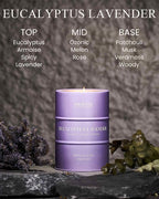 M&SENSE Eucalyptus Lavender Scented Candles Large, Natural Soy Candles 21.2oz 120 Hour Slow Burning,Aromatherapy Candle for Stress Relief Meditation Relaxing