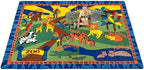 KIDCARPET.COM Animals at The Zoo Rectangle Classroom Rug | Bordered Area Rug for Preschool Daycare Learning, 7'6" x 12'