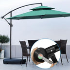 Patio Umbrella Parts - Cantilever Umbrella Stand with Adjustable Rocking Handle, Suitable for Courtyard and Garden