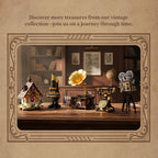 PANTASY Retro Microscope Building Kit for Adults, Antique Science Instrument Model with Mechanical Design, Brass Finish & Lab Accessories, Collectible Display Brick Set