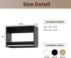 ROOMTEC 28.5" Tall Hanging Closet Unit, Modular Closet System with Hanging Rod, Wardrobe Organizer for Bedroom or Walk-in Closet, Wall Mounted, Customizable Clothes Storage Unit, Black
