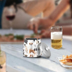Dog Breeds Ashtray with Lid, Outdoor Ashtrays for Patio, Stainless Steel Ashtray Odorless Smokeless for Home Office Balcony
