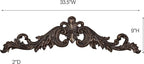 Salvatar Wall Art Topper | Large, Wide Doorway Design | Antique Bronze Metallic Finish | Openwork Acanthus Leaf Scrolls with Ornate Fleur De Lis | Hang Alone or Above A Wide Door, Window, or Artwork