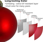 Red & Gold 2.5" Christmas Balls Christmas Tree Decoration Ornaments Shatterproof Hanging Balls for Birthday Halloween Holiday Wedding Decorations Set of 24pcs