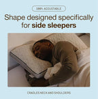 Coop Home Goods Eden Cut-Out Bed Pillow for Side Sleepers, King Size, Adjustable Medium Soft Memory Foam Cooling Pillow with Ergonomic Shoulder Cut-Out, CertiPUR-US/GREENGUARD Gold