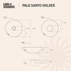 Luna Sundara Authentic Peru Pottery Palo Santo Stick Holder and Incense Holder with 5 Palo Santo Sticks Handmade Ceramic Smudge Bowl Sage Holder Brown Gift Set