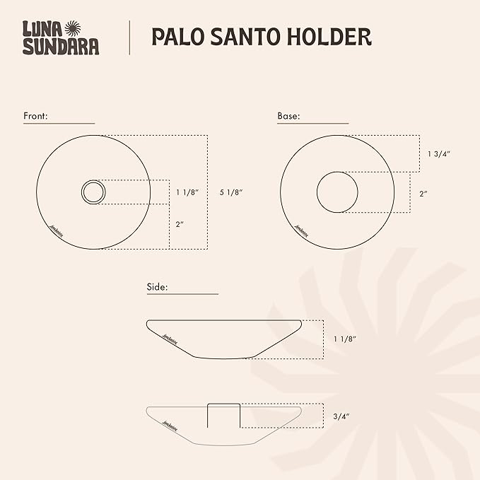 Luna Sundara Authentic Peru Pottery Palo Santo Stick Holder and Incense Holder with 5 Palo Santo Sticks Handmade Ceramic Smudge Bowl Sage Holder Red Gift Set