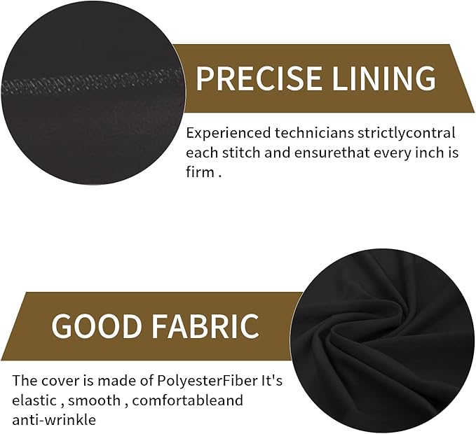 50 Pcs Black Washable Removable Universal for Wedding Party Dining Banquet Polyester Spandex Stretch Slipcovers Chair Covers