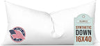 Pillowflex Synthetic Down Pillow Insert - 16x40 Down Alternative Pillow, Ultra Soft, Large Rectangle Body Sleeping Pillow, Lumbar, Long, Back - 1 Decorative Pillow Form