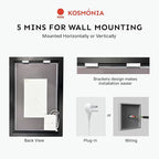 32x48'' LED Bathroom Mirror w/Light, Aluminum Frame, Dimmable Front & Backlit, Anti-Fog, Distortion Free, Light Memory, Tempered & Shatter-Proof Wall Mounted Vanity Silver Coating Mirror