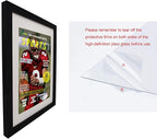 Goldfinch 2 Packs Sports Magazine Frames Displays Magazines Measuring 8.5 x 11.25 or 8.25 x 11 inches with Double White Core Matting, Deep Frame Moulding, with Installed Hanger