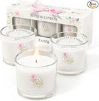 Scented Candle Gifts for Women, Candles Gift Set for Her, 3 Scented Candles for Mom, Teacher, Birthday Gifts for Women/Men (White, 7 oz)