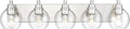 Bathroom Light Fixtures, 5 Light Brushed Nickel Vanity Light, 32 Inch Modern Wall Sconces with Globe Clear Glass Shade, Vanity Lighting Fixtures Over Mirror, VL195-BN-CL-5