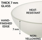 LIGHTACCENTS Glass Lamp Shade Replacement for Floor Lamp – Frosted Glass, 12” Diameter, 1.72” Opening, 4.75” Height – Lamp Shade for Floor Lamps, Replacement Glass for Floor Lamps (White)